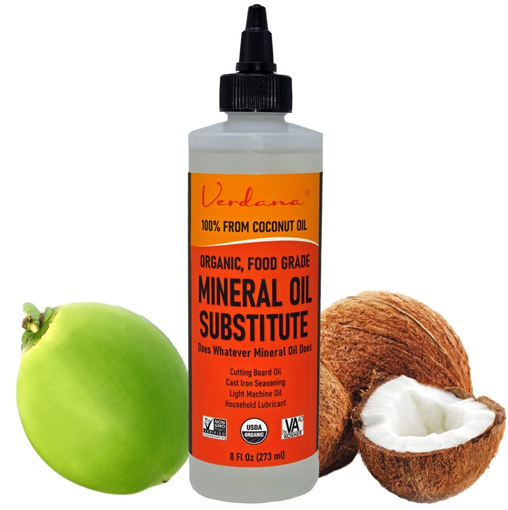Verdana Organic Mineral Oil Substitute (8 fl oz) – Food-Grade, Non-GMO & Petroleum-Free