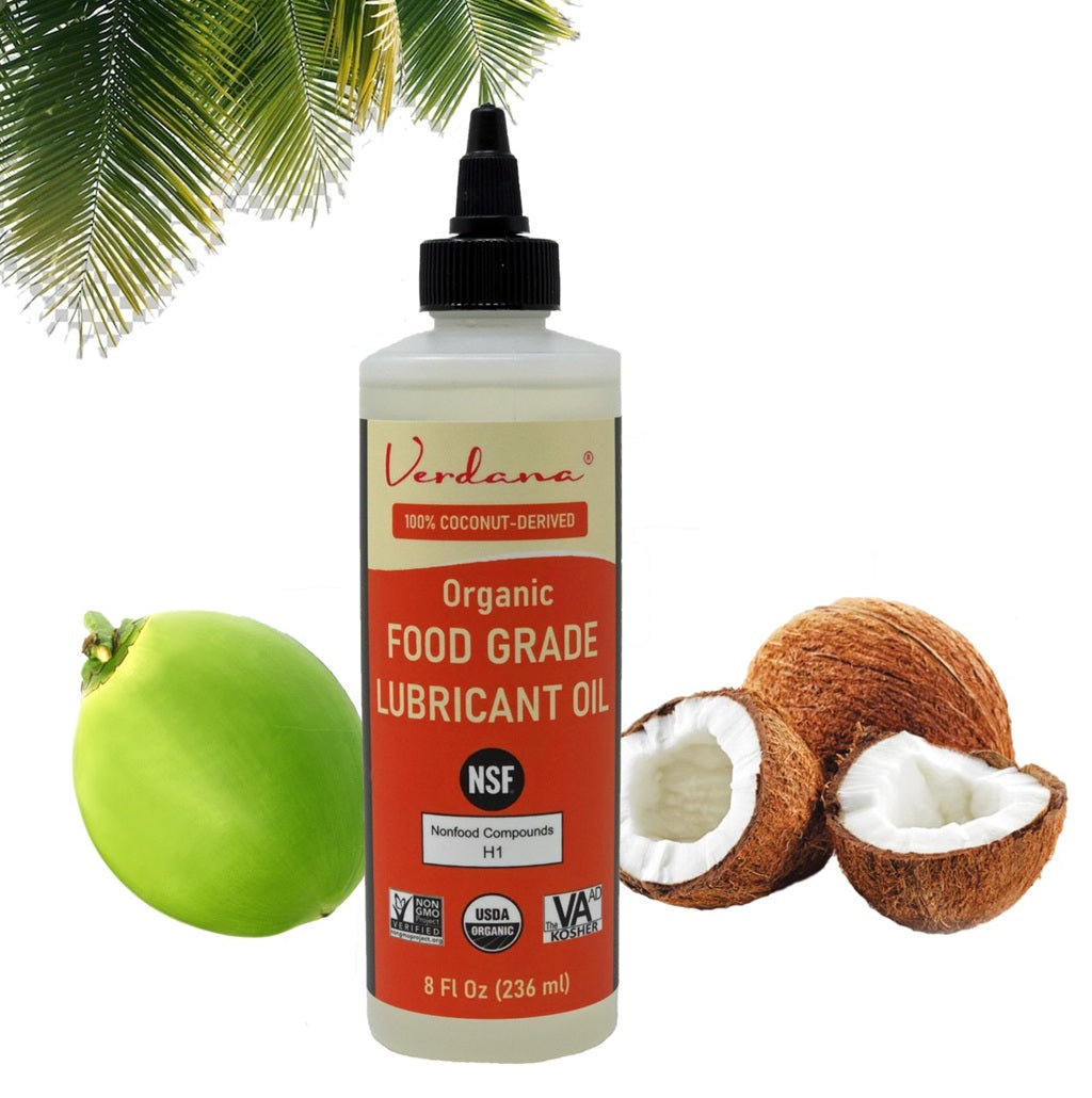 Verdana Food Grade Lubricant Oil – Organic, NSF H1, Kosher, Non-GMO - 8 Fl Oz
