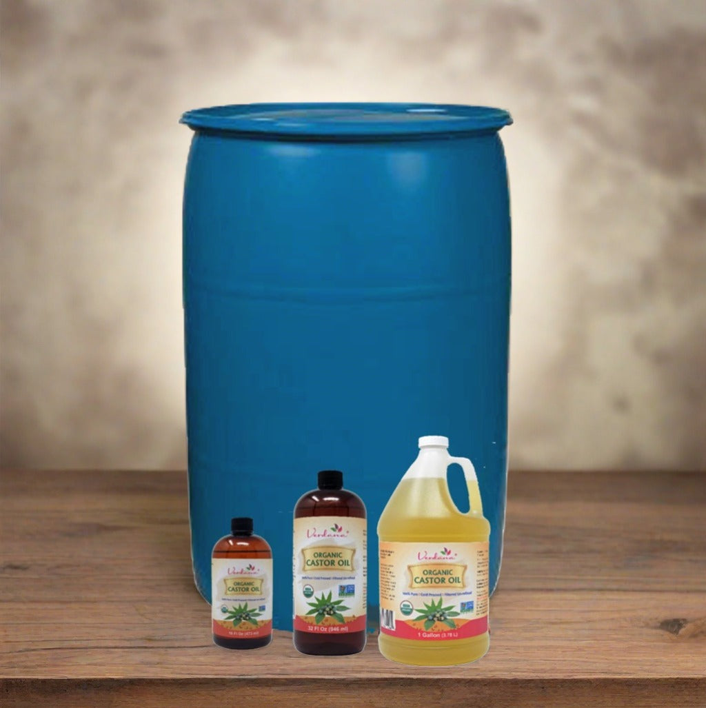 Verdana Certified Organic Cold Pressed Castor Oil Bulk and Retail