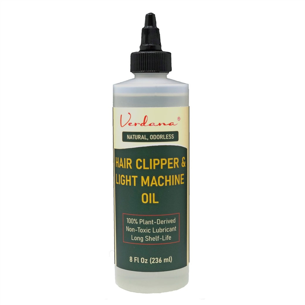 Verdana Hair Clipper & Light Machine Oil - 8 Fl Oz - Natural, Odorless, Non-Toxic - Coconut-derived