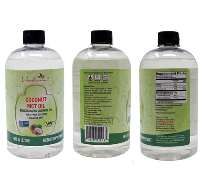 Coconut MCT Oil Bulk Wholesale - REGULAR (NON-ORGANIC) - Kosher, Non-GMO - Ounce, Gallon, Drum sizes - Verdana Brand - aka  Fractionated Coconut Oil