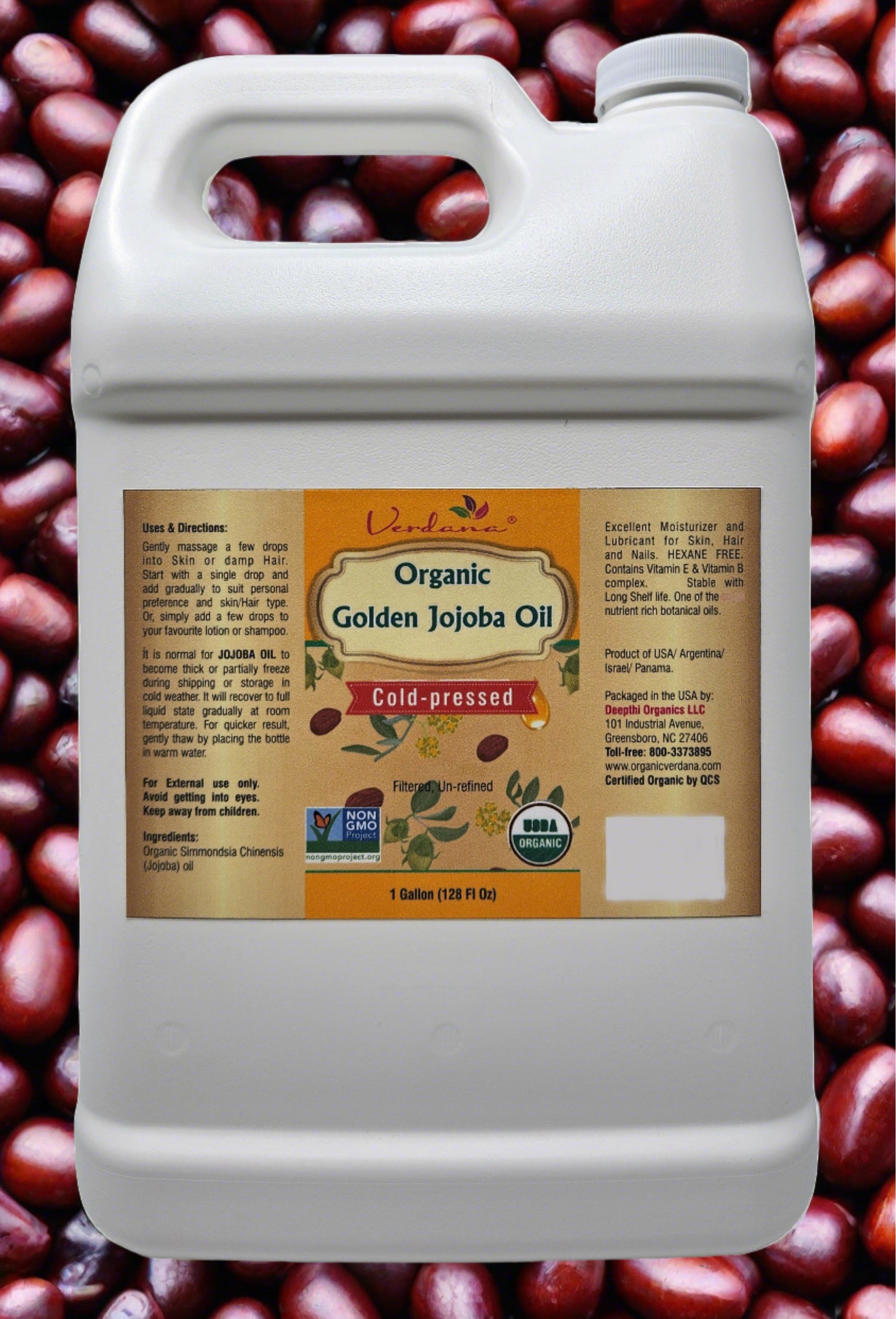Verdana USDA NOP Certified Organic Golden Jojoba Oil - 5 sizes Organic Verdana Verdana USDA NOP Certified Organic Golden Jojoba Oil - 5 sizes Organic Verdana