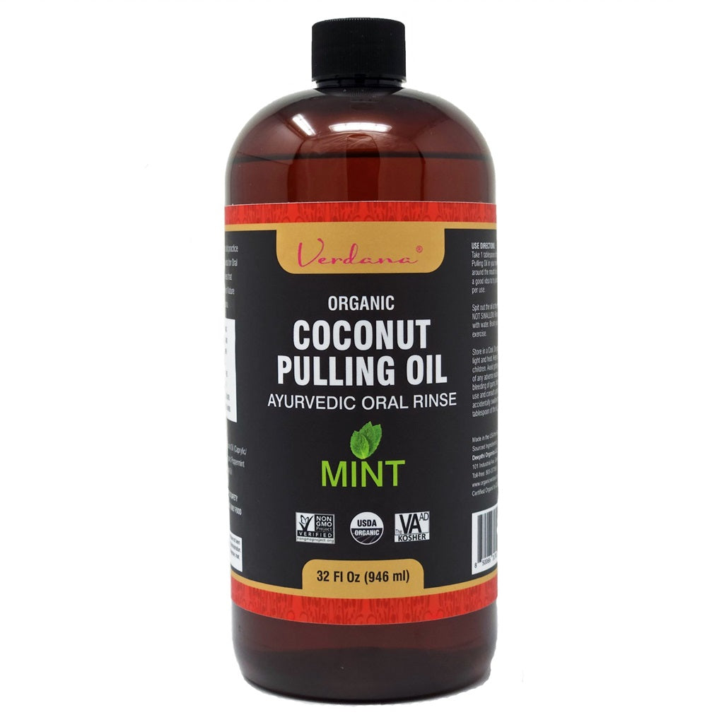 Verdana Organic Coconut Pulling Oil Oral Rinse 2 Flavors - Non GMO Organic Verdana Verdana Organic Coconut Pulling Oil Oral Rinse 2 Flavors - Non GMO Organic Verdana