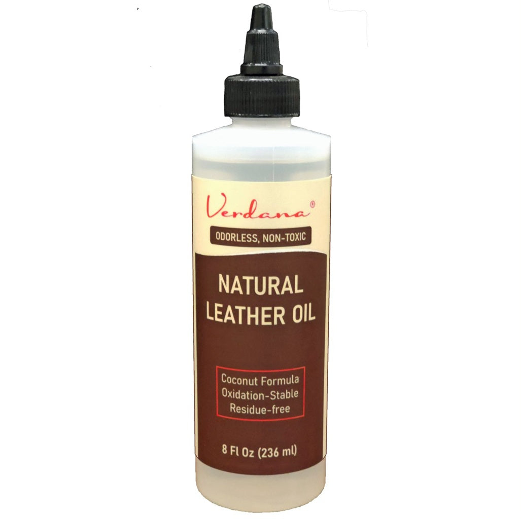 Verdana Natural Leather Conditioner Oil – Odorless & Non-Toxic – Coconut Formula – 8 Fl Oz